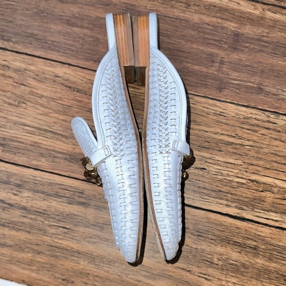 Tory Burch✨Mules Horsebit loafers RARE woven leather clogs slippers - Picture 11 of 15
